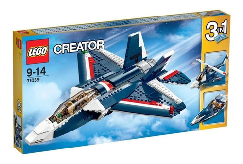 Lego Creator Blue Jet Plane 31039, 608 piezas, Blue Power, número de piezas 608