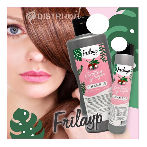 Imagen 2 de 5 de Shampoo Keratina Y Argan X970ml