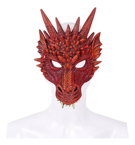 Máscara De Dragão Com Capa De Cabeça Inteira Para Cosplay Pr