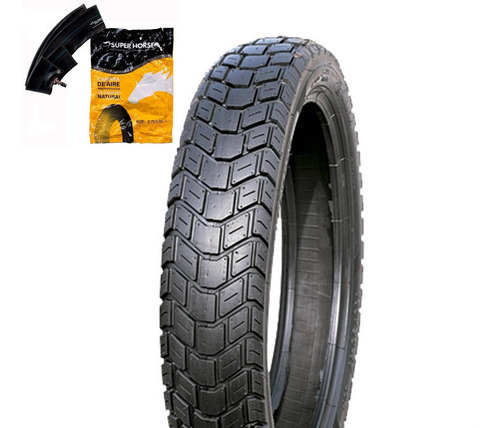 Cubierta + Camara Trasera Moto 80/100-14 Motomel Blitz 110