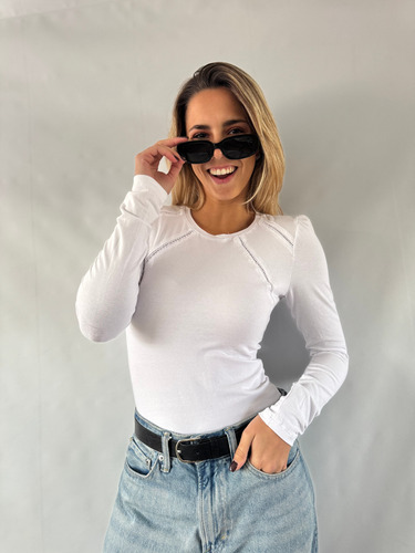 Remera Manga Princesa Escaleritas Mujer Algodon Lycra