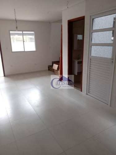 Imagem 2 de 10 de Sobrado Com 2 Dormitórios, Sendo 1 Suíte, À Venda, 100 M² Por R$ 430.000 - Parque Jaçatuba - Santo André/sp - So0756