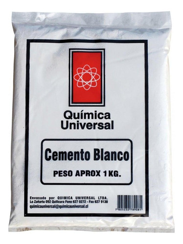 Quimica Univ Cemento Blanco Bolsa De 1 Kg