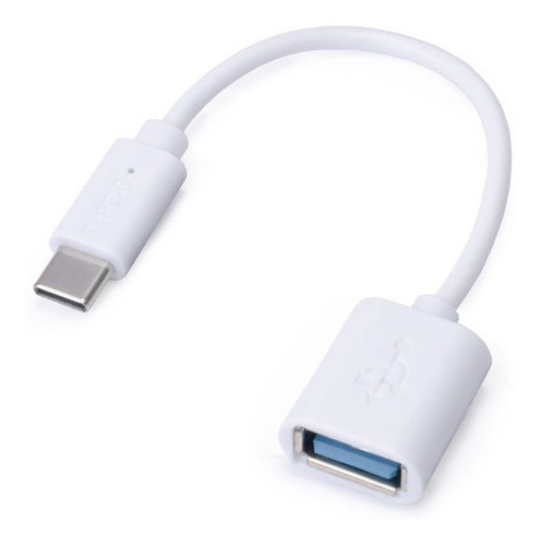 Adaptador Tipo C Ligar Pendrive Teclado Em Celular Notebook Cor Branco