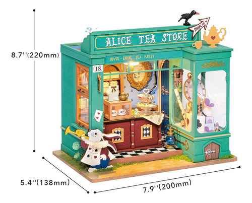 Kit De Casa De Muñecas Alice's Tea Store, Kit De Casa De Bri