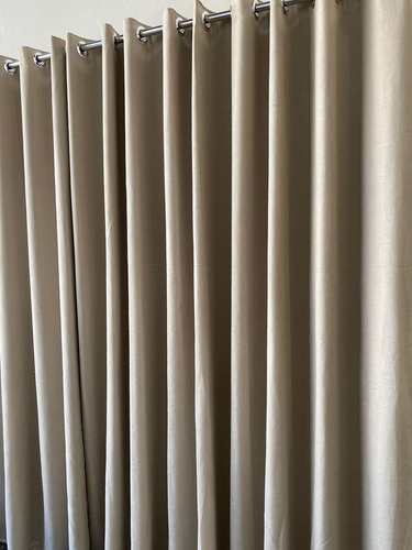 Cortina Voil Gaze De Linho Com Forro Blackout 7,00x2,20 Luxo