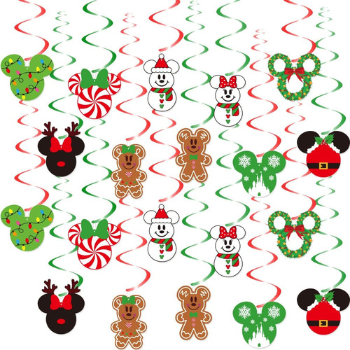 Navidad Mickey Minnie Remolinos Colgantes Para Mickey Minnie