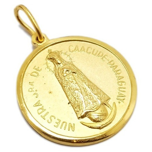 Virgen De Caacupé - Plaqué Oro 21k - 22mm