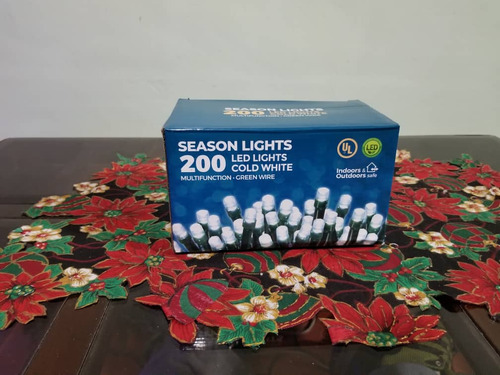 Luces De Navidad Led 200 Bombillos 8 Funciones Luz Fria (Reacondicionado)