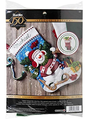 Bucilla 18-inch Calcetín De Navidad Fieltro Appliqué Kit