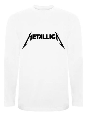 Polera 100% Algodon Manga Larga Diseño - Rock - Metallica 01