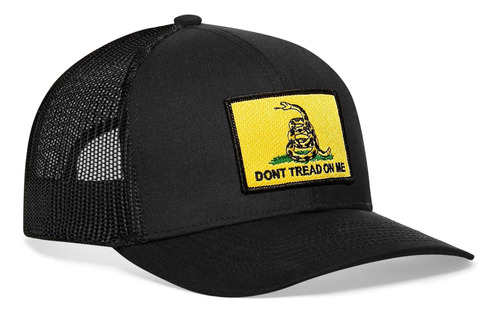 Hat Gorra De Béisbol Con La Bandera De Gadsden, Color Negro