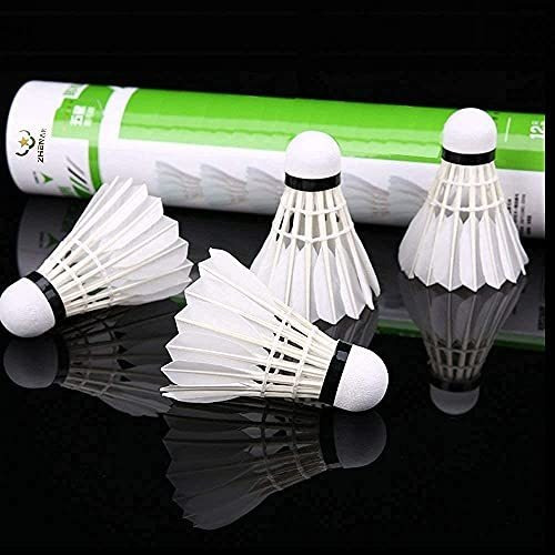 Imagen 7 de 7 de Zhenan - Juego De 12 Volantes De Bádminton De Plumas Avanzad