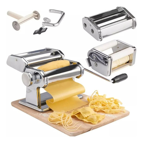 Máquina Para Pasta Ravioles Y Tallarines Manual Acero Inox 