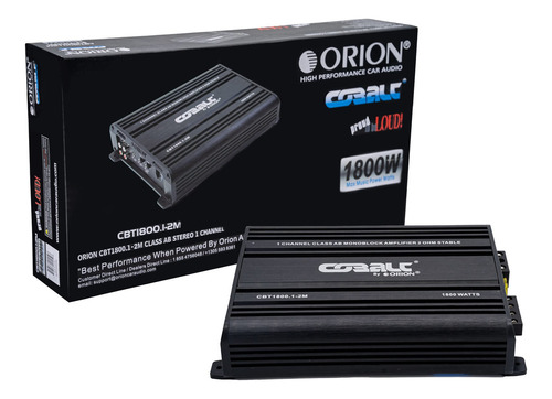 Orion Cobalt Cbt1800.1-2m Monobloque De Protección De 4 Vías Circuitos Mosfet Clase Ab Amplificador, 1800 W