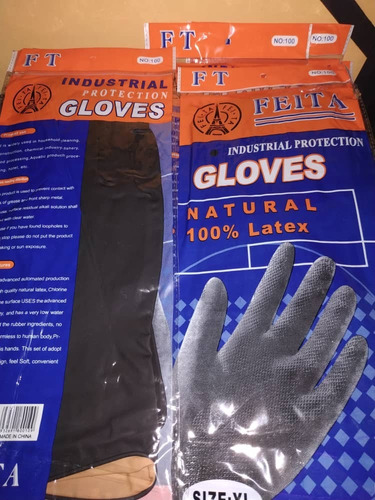 Guantes De Latex Negro  (7 Pares Por 20 V.)