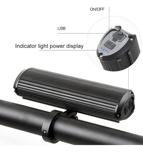 Faro De Bicicleta, Lámpara De Exterior Mtb, Impermeable Y Br
