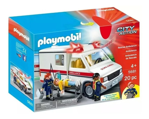 Ambulancia Playmobil City Action Luz Y Sonido Sharif Express
