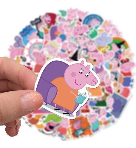 Imagen 3 de 5 de Peppa Pig - Set 50 Stickers / Calcomanias / Pegatinas