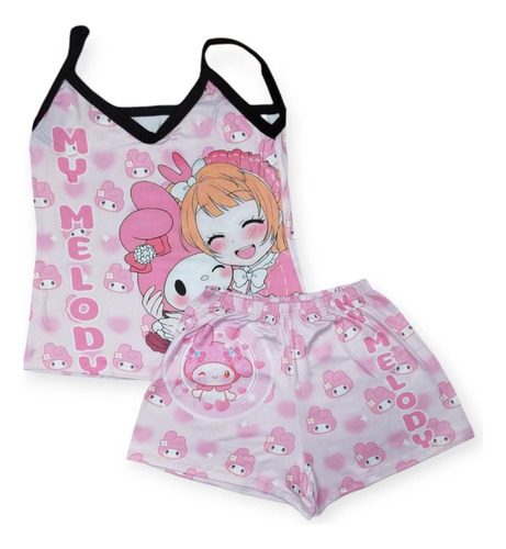 Hermosa Pijama Juvenil De Melody Kawaii Playera Y Short