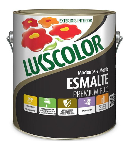 Tinta Esmalte Sintético Lukscolor Marrom 3,6l