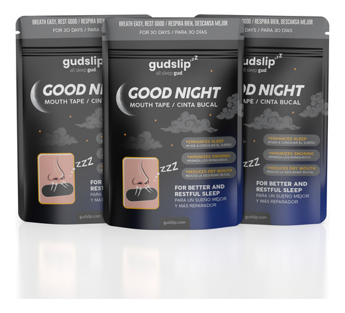 Cintas Bucales Gudslip® Para Dormir Mejor Y No Roncar