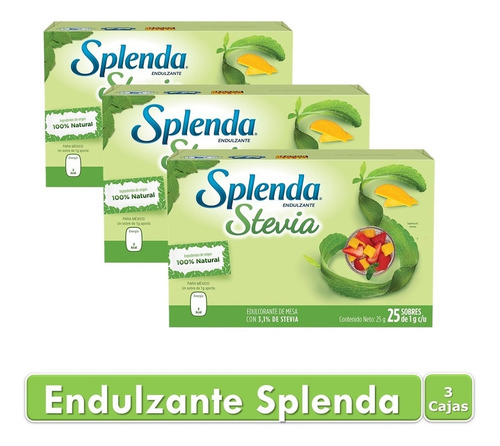 Splenda Stevia Endulzante X 3 Cajas 