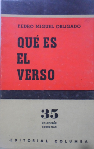 Qué Es El Verso Miguel Obligado