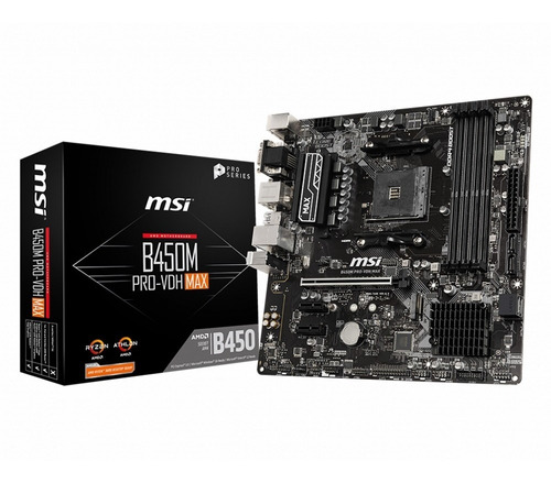 Motherboard Msi B450m Pro-vdh Max Ryzen B450 Am4 Mexx 1