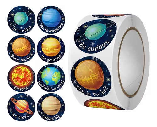 Pegatinas Del Sistema Solar, Etiquetas Realistas De Planetas