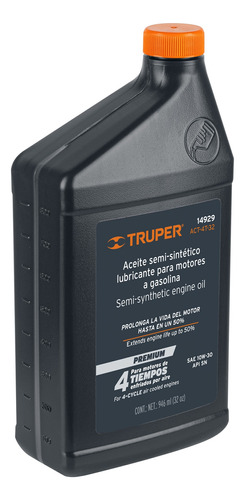 Aceite Semi Sintetico Para Motor De 4 Tiempos 1l - Truper