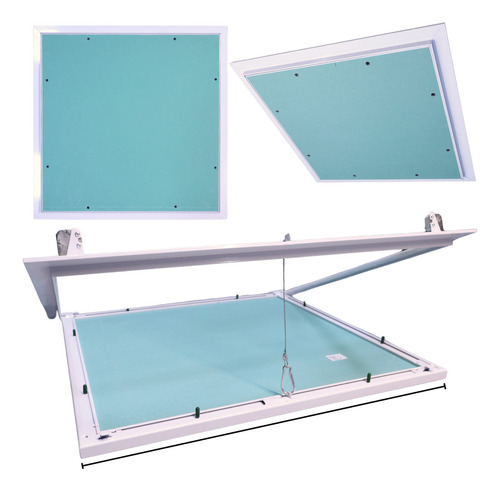 Kit 2 Alçapão P/ Forro De Gesso Drywall 60x60 C/tampa E Clik