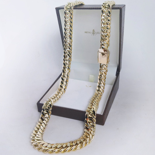 Corrente Elo Duplo 70gr 12mm 70cm Ouro 18k Com Nota Fiscal