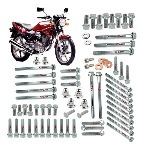 Clown Kit Parafusos Cromado Chave8 Motor Cbx 200 Strada A7c