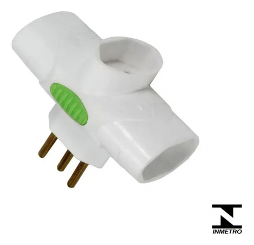 Pino Adaptador T Benjamin 3 Saídas 10a 2p+t - Daneva 110V/220V