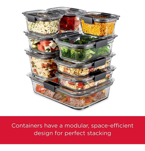 Recipientes De Vidrio Rubbermaid, Para Alimentos, 1114 Ml