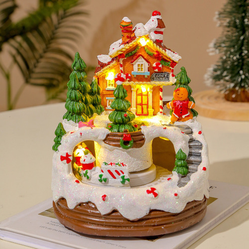 Adorno Navideño Creativo Música Brillante Resina Artesanía