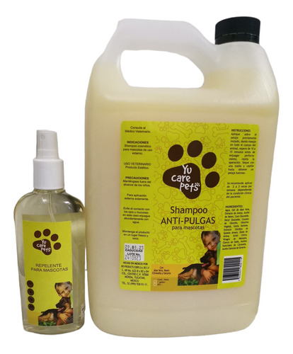 Duo Shampoo Y Repelente Para Mascotas Con Citronela Y Aloe 