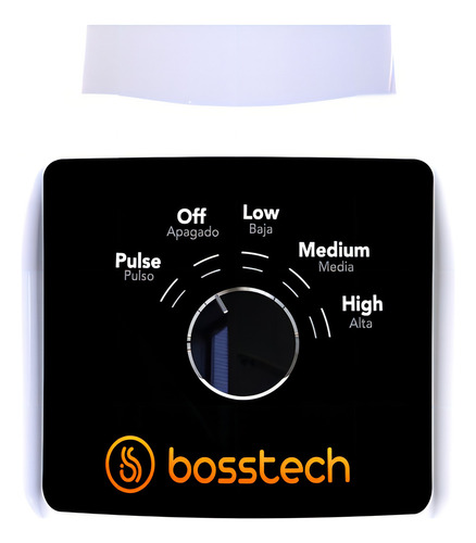 Licuadora Bosstech 550w Plástico 2l Perilla 3 Velocidades Color Blanco