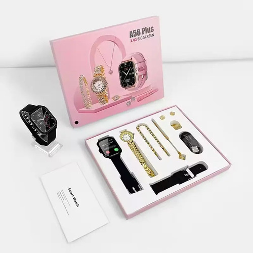 Smart Watch Reloj Y Set De Joyería A58 Plus