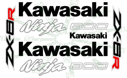 Kit De Calcomanias Para Moto Kawasaki Ninja Zx-6r 600 2012