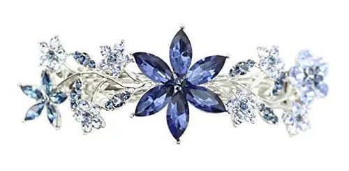 Faship Precioso Barrette Cristal Azul Marino