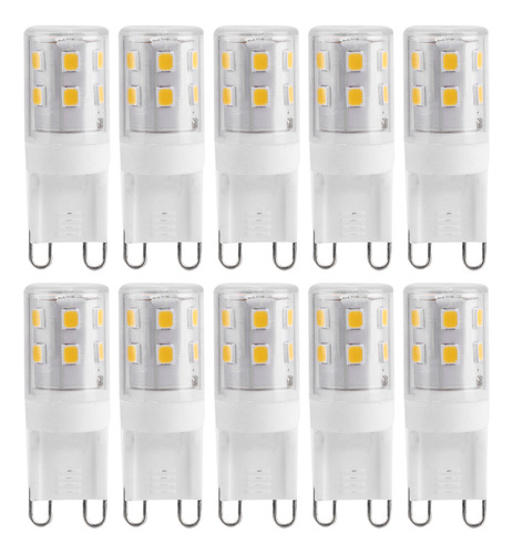 10 Bombillas Led Con Base De Cerámica G9 De 2 W, 16 Led, Par