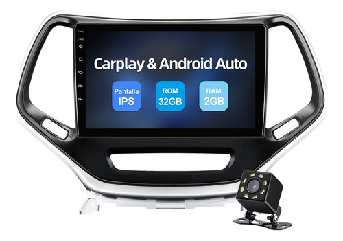 Estéreo 2+32g Carplay Para Jeep Cherokee 2014-2019 Gps Wifi