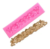 Comprar Molde Silicona Detalle Barroco Fondant Yeso Porcelana Fria Color Rosa