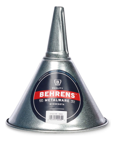 Behrens Gf51 embudo Acero Galvanizado Visualizacion Plateado