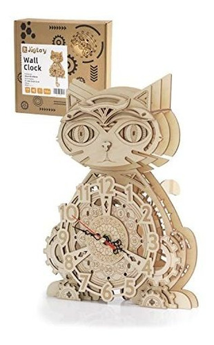 Rompecabezas 3d Para Adultos, Kit De Modelo, Reloj De Gato, 