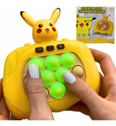 Juguete Pop It Electrónico Antiestrés Pikachu Luces Y Sonido