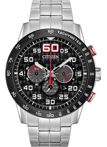 Reloj Citizen Eco Drive Para Hombre Ca4431-50e Primo Chrono Color de la correa Plateado Color del bisel Negro Color del fondo Negro