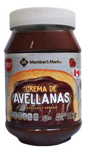 Crema De Avellana Tarro 1 Kg Chocolate Members Mark